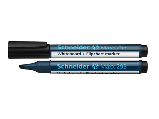 Schneider Maxx 293 Whiteboard and Flipchart Marker Chisel 2-5mm Black 