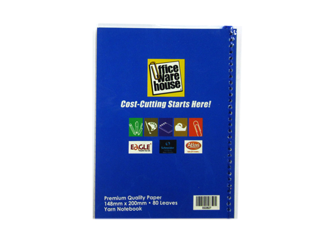 Office Warehouse Notebook Yarn Ccoded w/Plastic 80/Leaves 