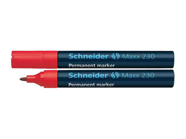 Schneider Maxx 230 Permanent Marker #123002 1-33mm Red 