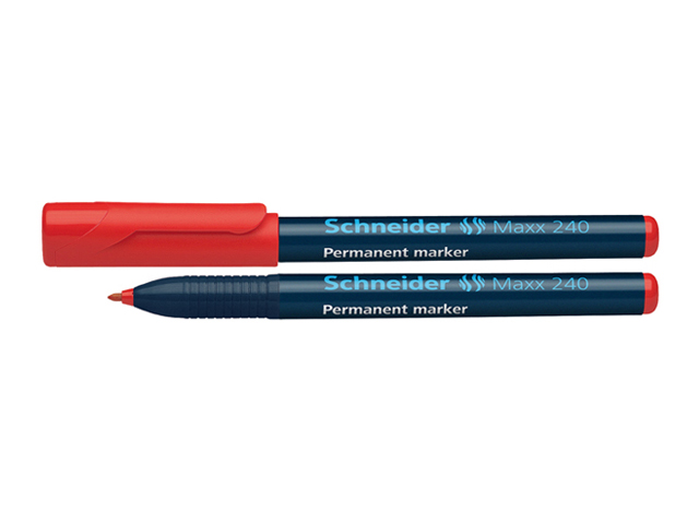 Schneider Maxx 240 Permanent Marker #124002 1-2mm Red