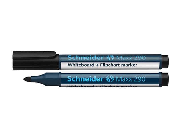 Schneider Maxx 290 Whiteboard and Flipchart Marker #129001 1-3mm Black 