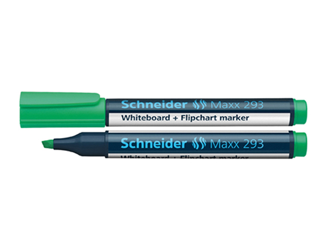Schneider Maxx 293 Whiteboard and Flipchart Marker Chisel 2-5mm Green 