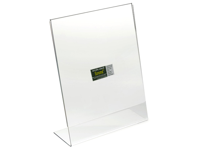 Sonoma Acrylic Menu Stand Angled Clear A4