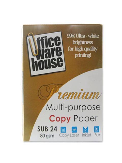 Office Warehouse Premium Copy Paper Sub-24/80gsm Legal 500s