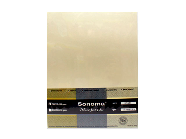 Sonoma Majestic Diamante Paper 120gsm 10s Letter C.Cream