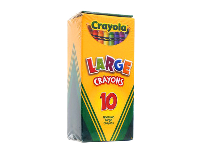 CRAYOLA LARGE CRAYONS 10 COLORS