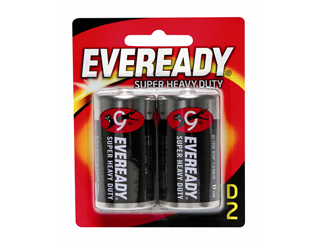 Eveready Battery 1250BP2 Black 2 pcs per pack