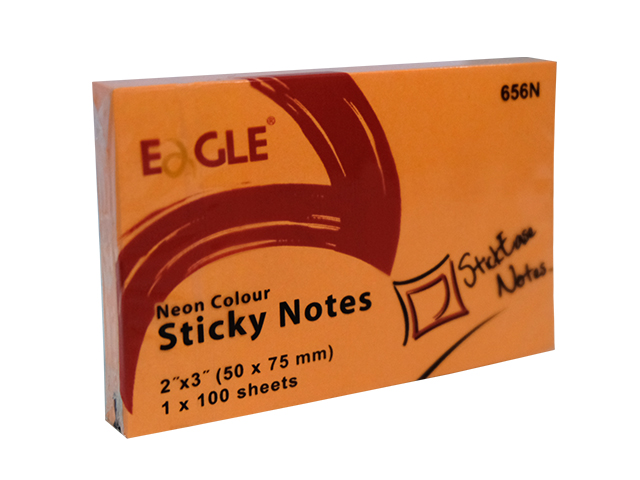 Eagle Sticky Notes 656N 2x3 Assorted Neon 
