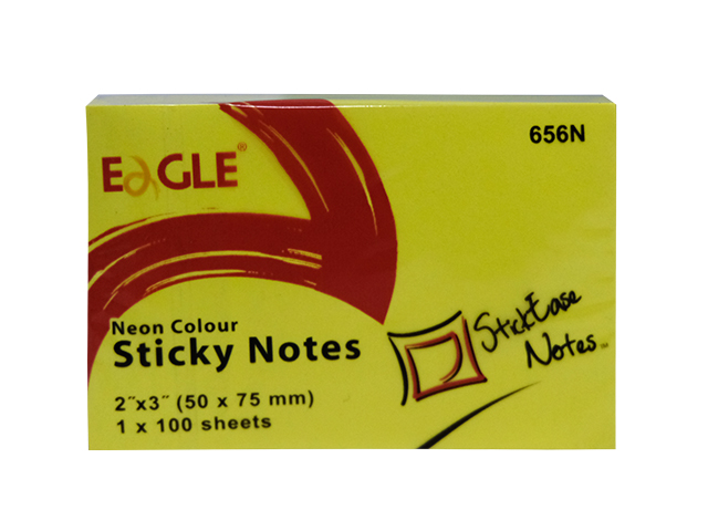 Eagle Sticky Notes 656N 2x3 Assorted Neon 