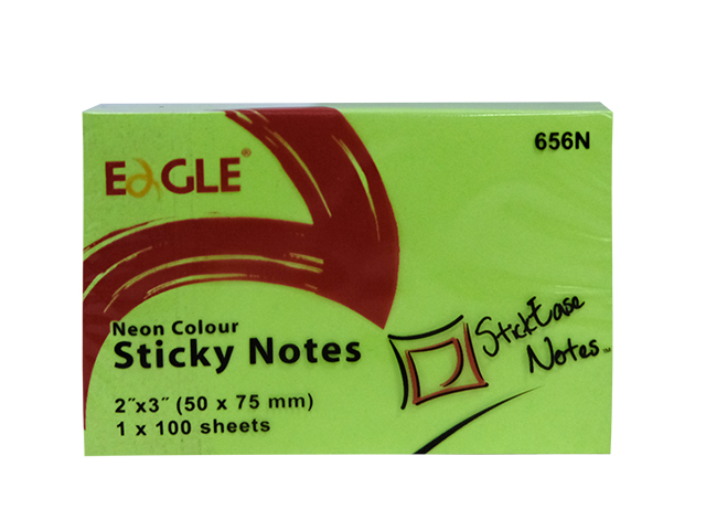 Eagle Sticky Notes 656N 2x3 Assorted Neon 