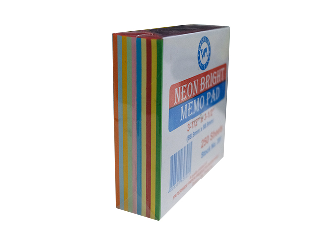 Exceline Neon-Colored Memo Pad #391 Assorted 3.5x3.5