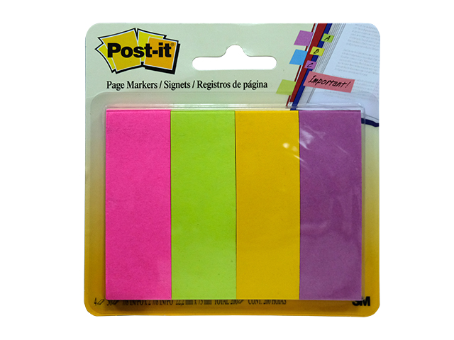 3M Post-it Page Marker 671-4AU 4Colors 3/4 x 2