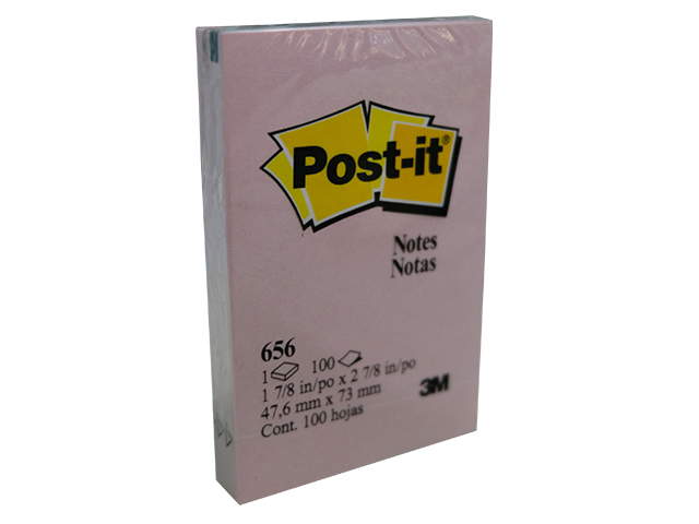 3M Post-it Note 656 100's Pink 2 x 3