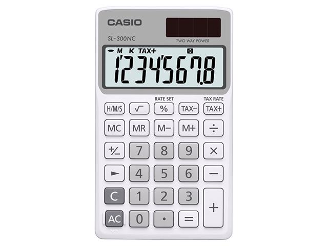 Casio Calculator SL-300NC White