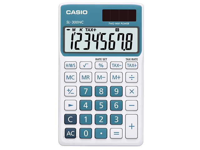 Casio Calculator SL-300NC Blue/White