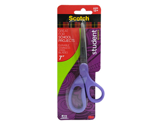 3M Scotch Scissors Student  Assorted 7