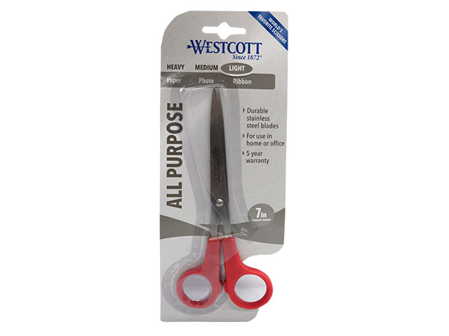 Westcott Scissors #40617 Value Straight Assorted 7