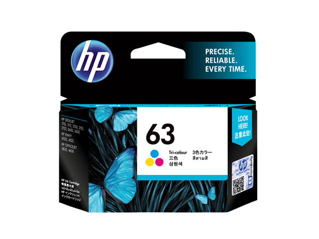 HP 63 Ink Cartridge F6U61AA Tri Color 