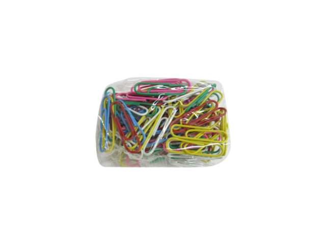 Joy Paper Clips Vinyl Coated Assorted 33mm 100s