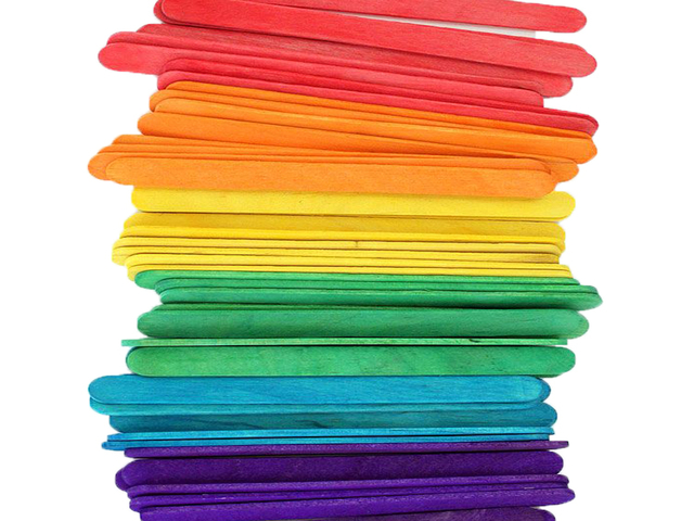 Joy Popsicle Sticks 50s Colored