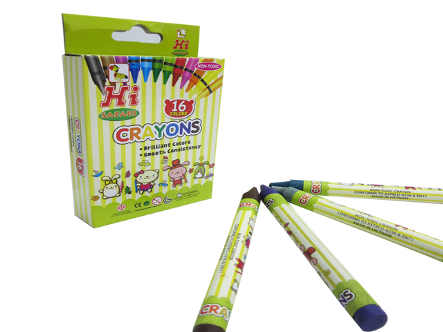 Hi SAFARI Crayons R016SQPSF 16 Colors