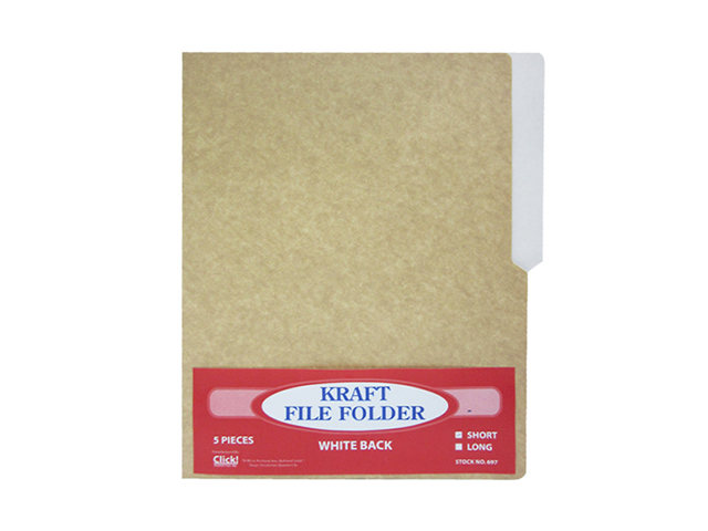 Click Folder Kraft White 5s Letter