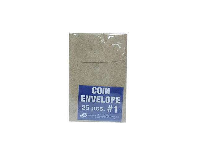 Conso Coin Envelope #1 Kraft 2x3.5