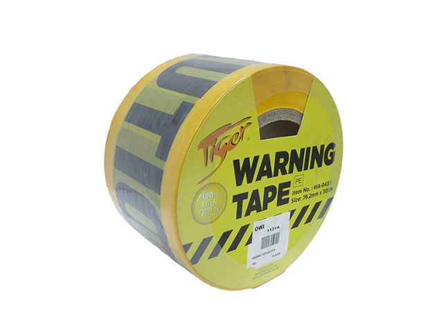 Tiger Warning Tape Caution Yellow 76.2mmx305m