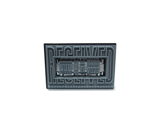 Shiny Received Dater Stamp S-69 Gray 4mm