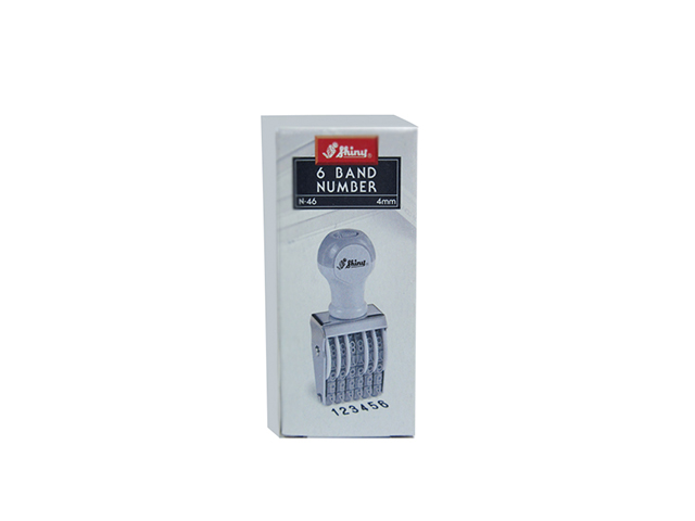 Shiny Numbering Stamp N-46 6 Digits 4mm