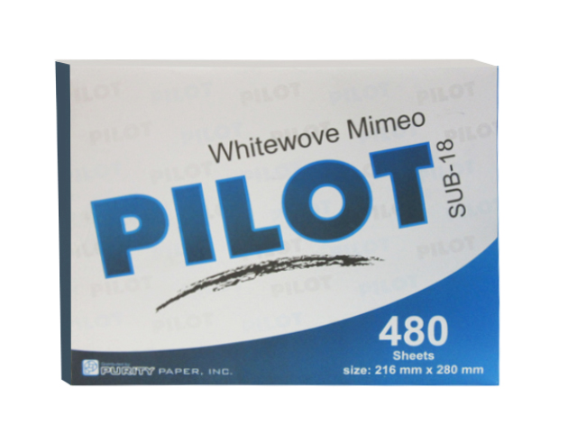 Pilot Mimeo Paper WhiteWove Sub-18 Letter 480s