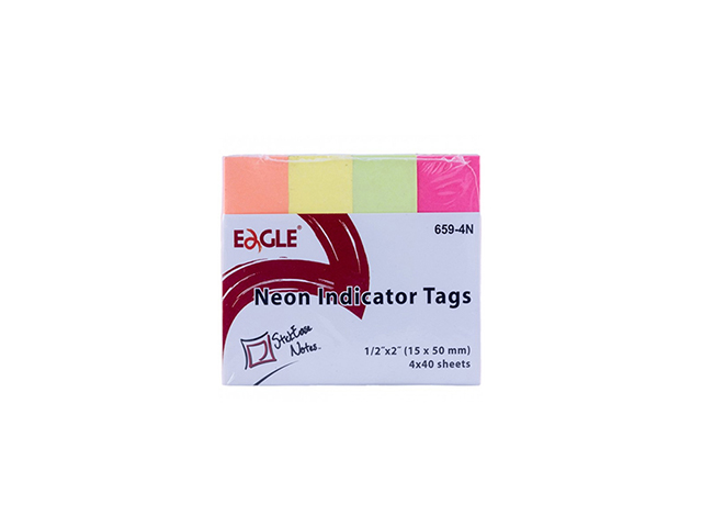 Eagle Sticky Notes 6594N Neon Indicator Tags
