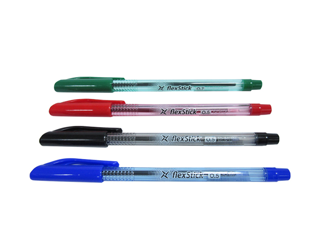 Flexoffice FlexStick Ballpen 0.5mm Asstd 4s