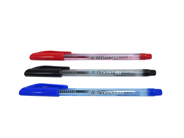 Flexoffice FlexStick Ballpen 0.5mm Asstd 3s
