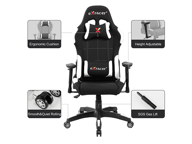 Gaming Chair 7001H Blk&Wht