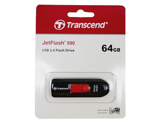 Transcend JetFlash 590 USB 2.0 Flash Drive 64GB