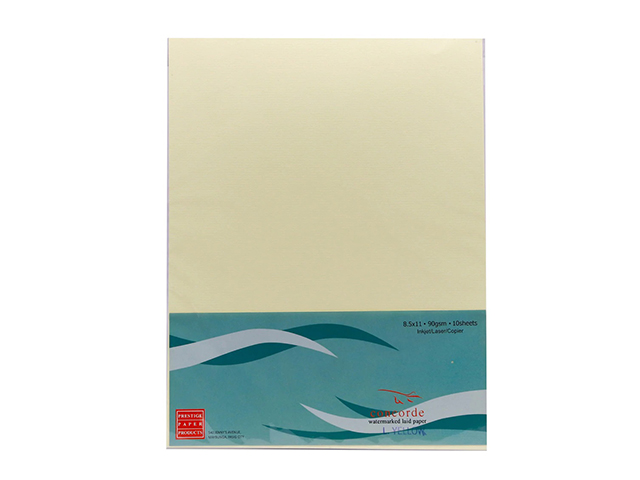 Prestige Concorde Laid Specialty Paper LYellow 90gsm LTR 10s