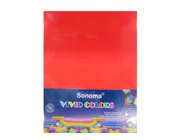 Sonoma Vivid Colors Colored Paper 10s Letter Red