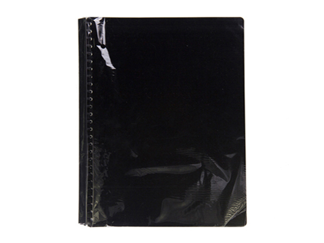 NonBrand Clear Book Refillable #B2720 27H Black Legal/20Sheets