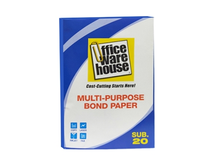 Office Warehouse Bond Paper Sub20 Wht Ltr 500s