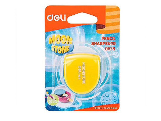 Deli Moon Stone Pencil Sharpener 0578 1Hole Assorted