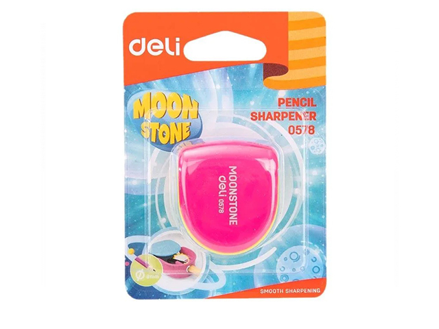 Deli Moon Stone Pencil Sharpener 0578 1Hole Assorted