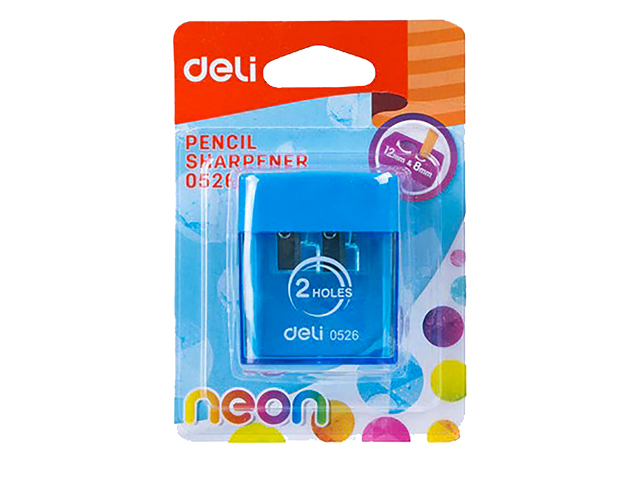 Deli Moon Stone Pencil Sharpener 0526 2Holes Assorted