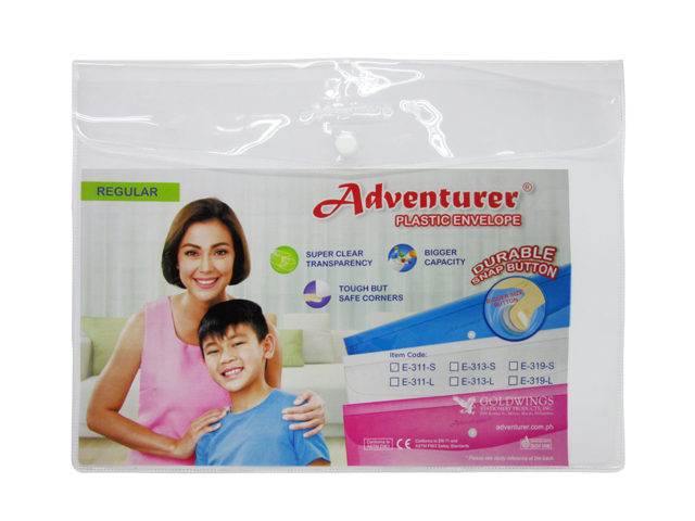 Adventurer Plastic Envelope E311S Clear Letter