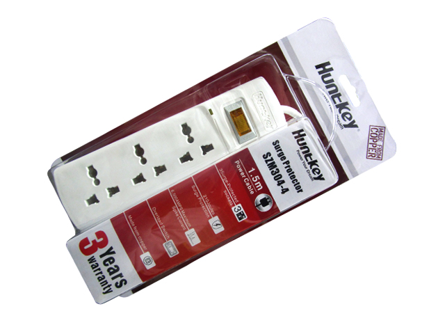 HuntKey SZM304-4 Power Strip 3 Sockets