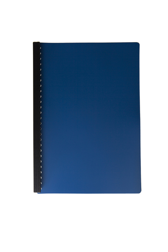 Clearbook Refillable Neon Blue 27-Hole 20 Pockets Legal