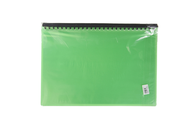 Clearbook Refillable Neon Green 27-Hole 20 Pockets Legal