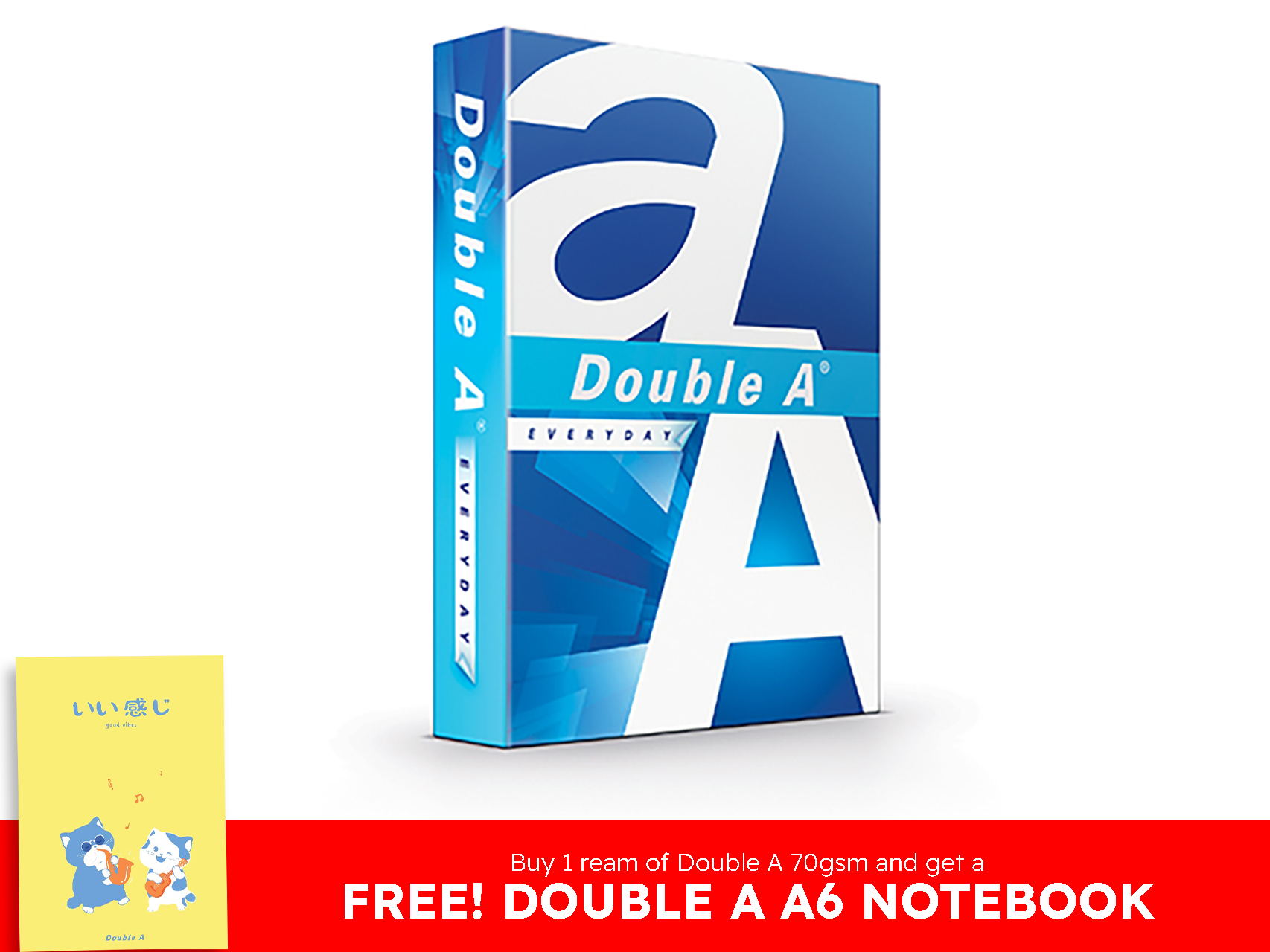 Double A Copy Paper Everyday A4 70gsm 500s