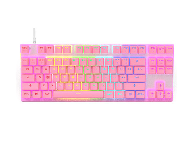 Motospeed CK82 USB Wired Keyboard Pink