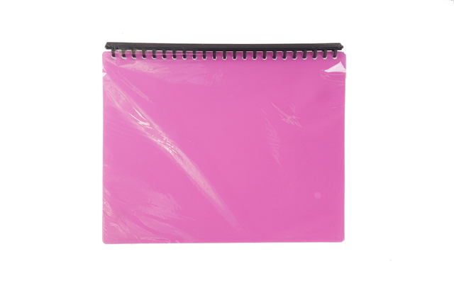 Clearbook Refillable Neon Pink 23-Hole 20 Pockets A4